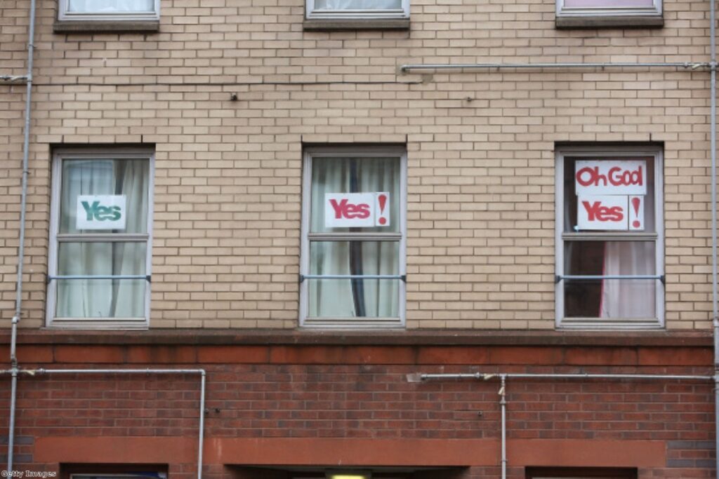 The tide of history is running in one direction in Scotland.