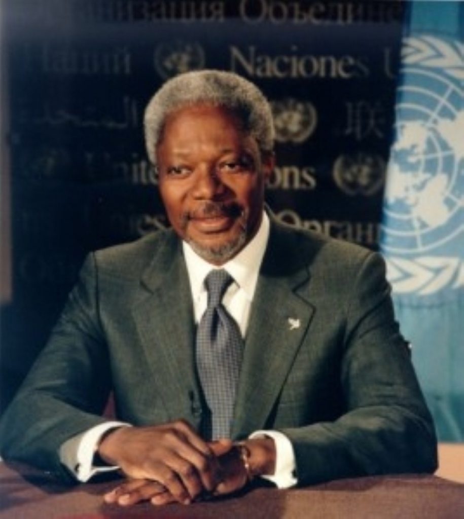Annan calls for end to hostilities in Liberia