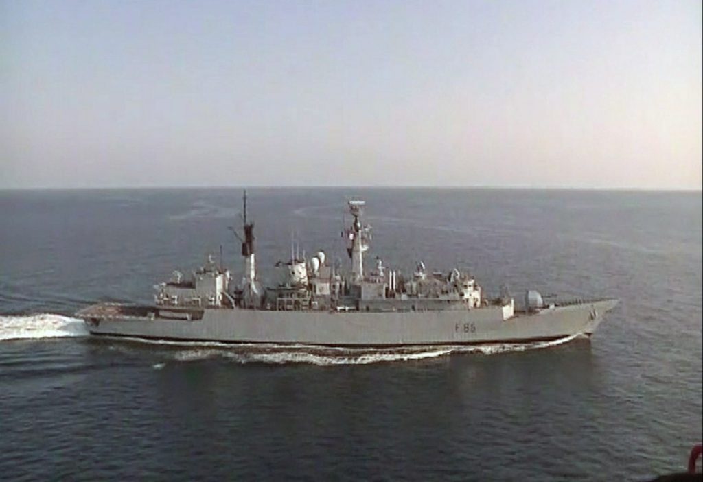 HMS Cumberland en route to Benghazi in Libya