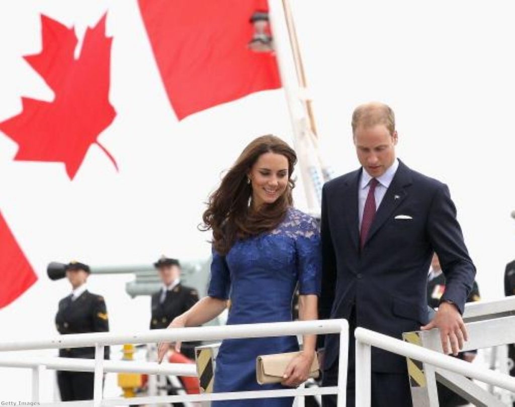The Duke and Duchess of Cambridge on their visit to Canada.