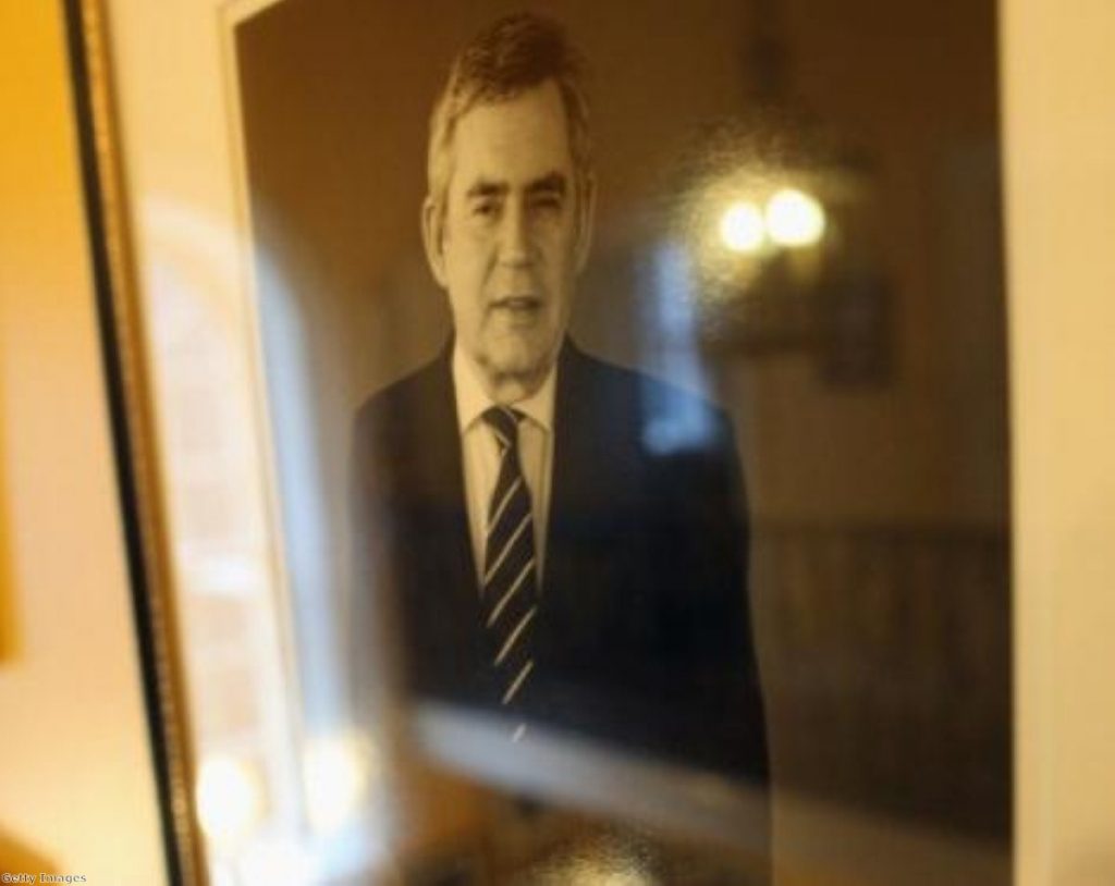 Gordon Brown's picture in No 10 Downing Street
