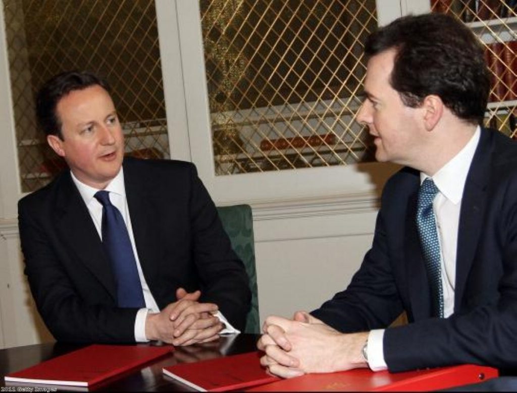 David Cameron and George Osborne put on a united front