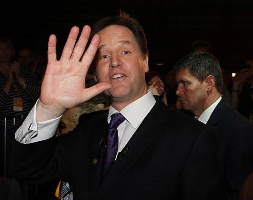 Clegg: Face to face with ... voters.