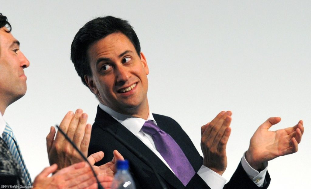 Going well? Miliband soaring in the polls.