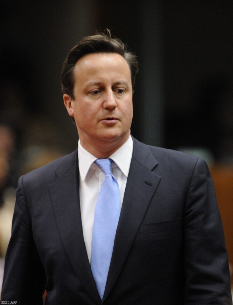 Cameron cut a stressed and under-siege figure at the EU summit last week