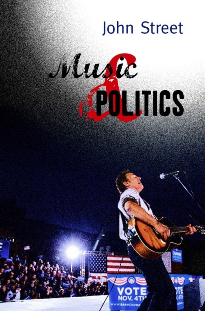 Bruce Spingsteen performs to support Barack Obama in a still taken from Street's book, Music and Politics.