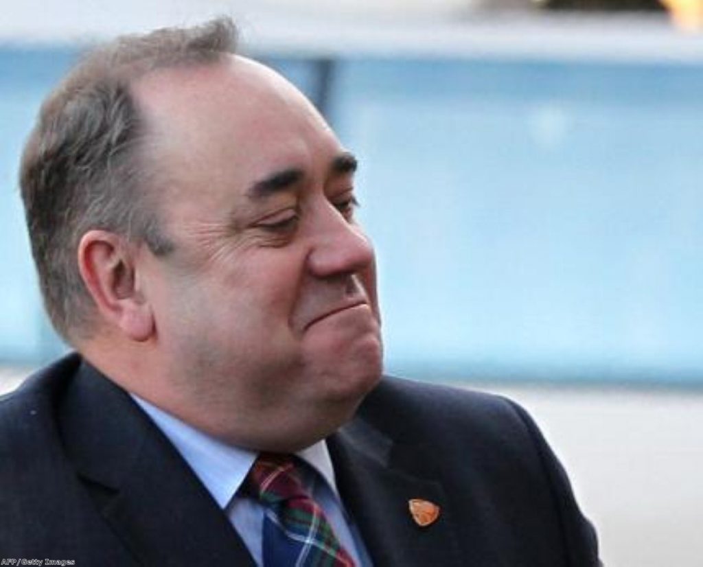 Salmond feeling the strain? Support for independence is falling.