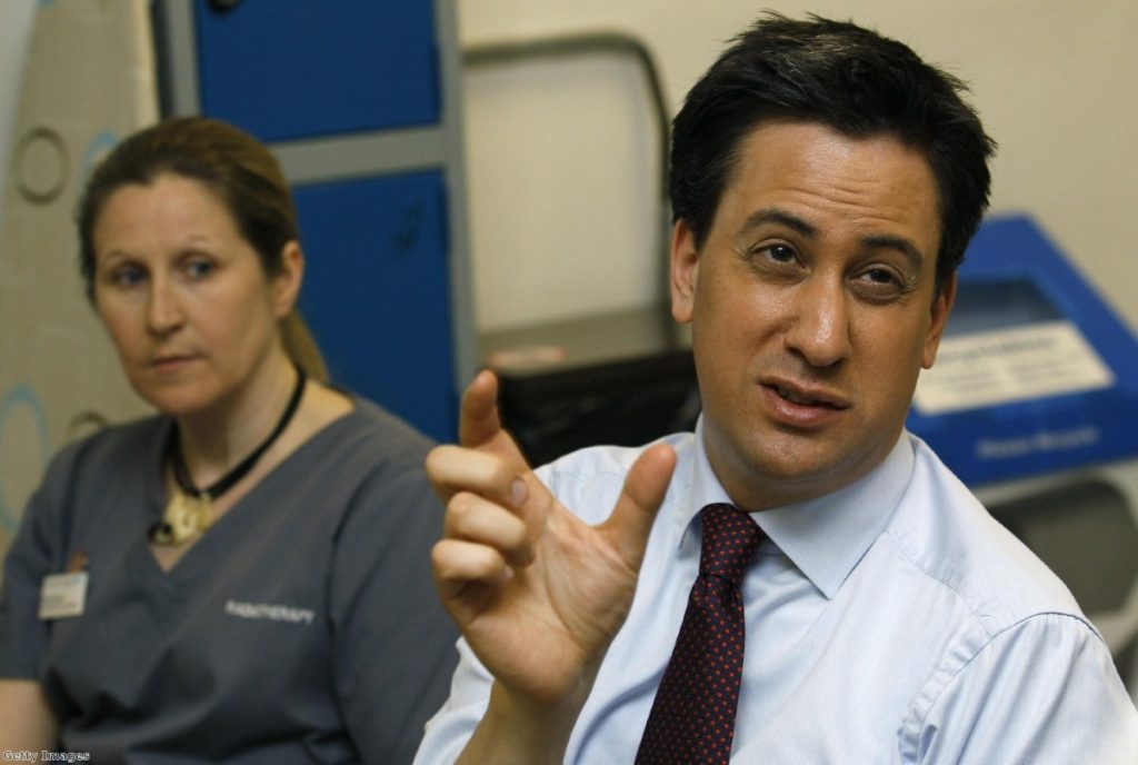 Getting tough: Miliband takes it up a level