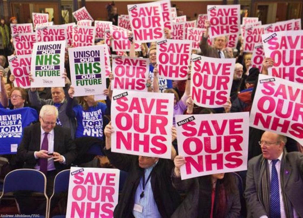 Save The NHS rally campaigners make their views clear