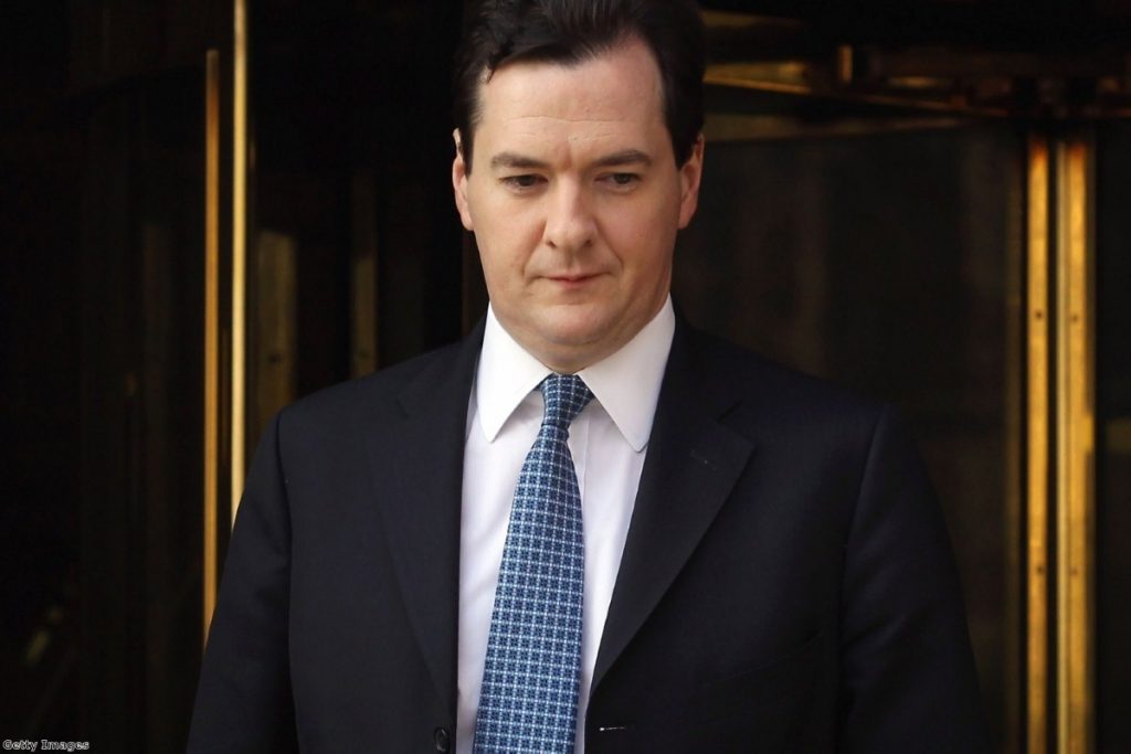 George Osborne leaves ITV Daybreak's studios this morning.