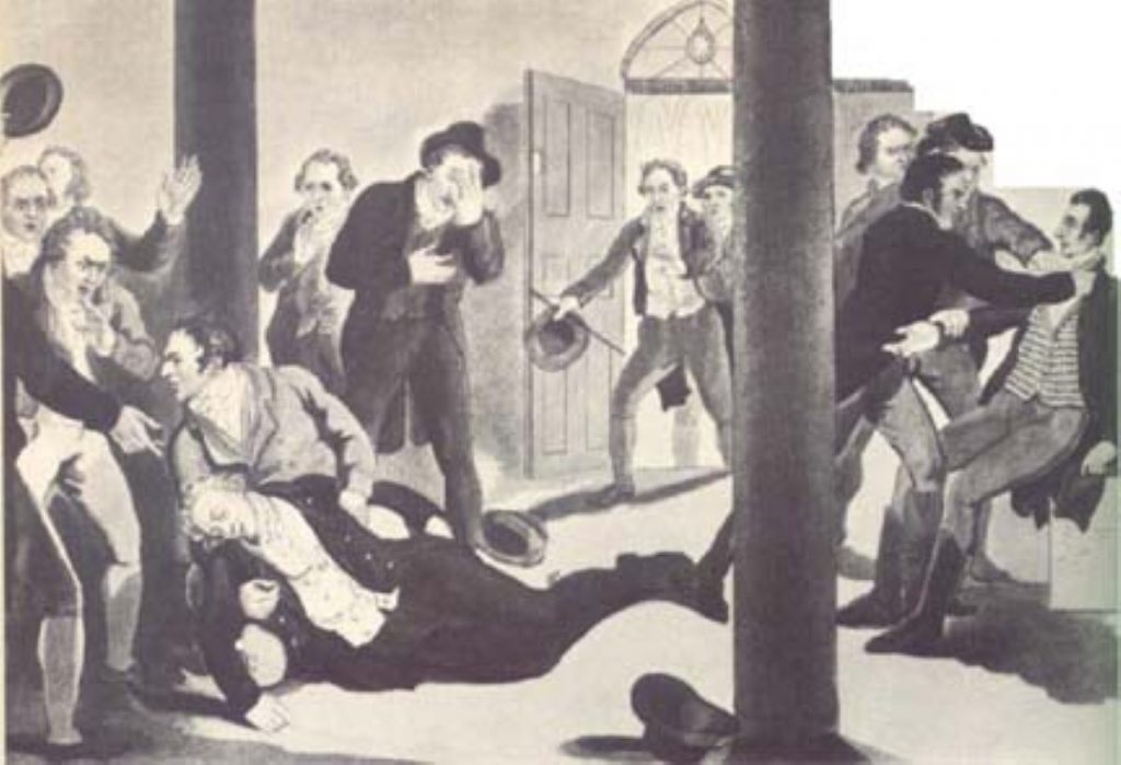 Mr Perceval was shot point blank in the chest by John Billingham - a disgruntled merchant.