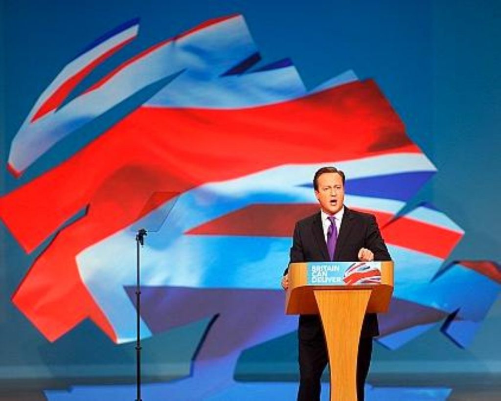 David Cameron delivering his third leader's speech as prime minister