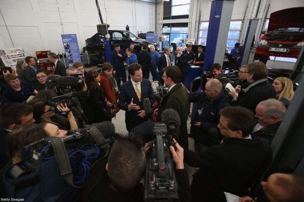 The media frenzy around the Lib Dems as growing just ahead of polling day in Eastleigh
