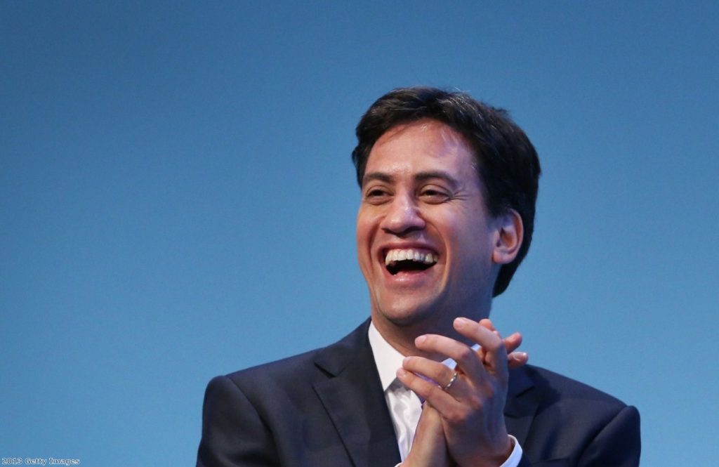 Ed Miliband at the Labour party conference in Brighton 