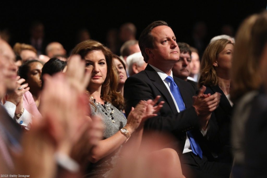 David Cameron at the Conservative conference yesterday