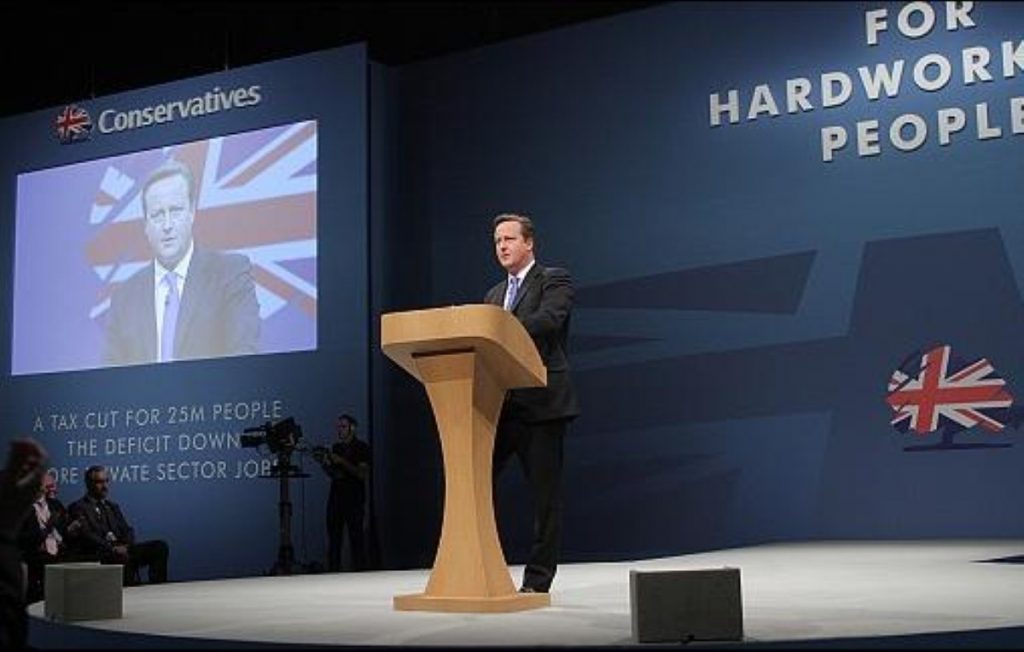David Cameron: Faintly quivering intensity in Manchester