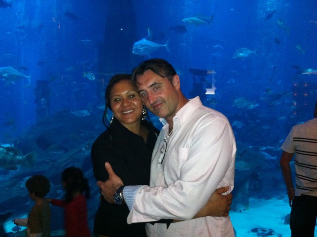 Jean and Frank at the London Aquarium. They have now been apart 15 months. 