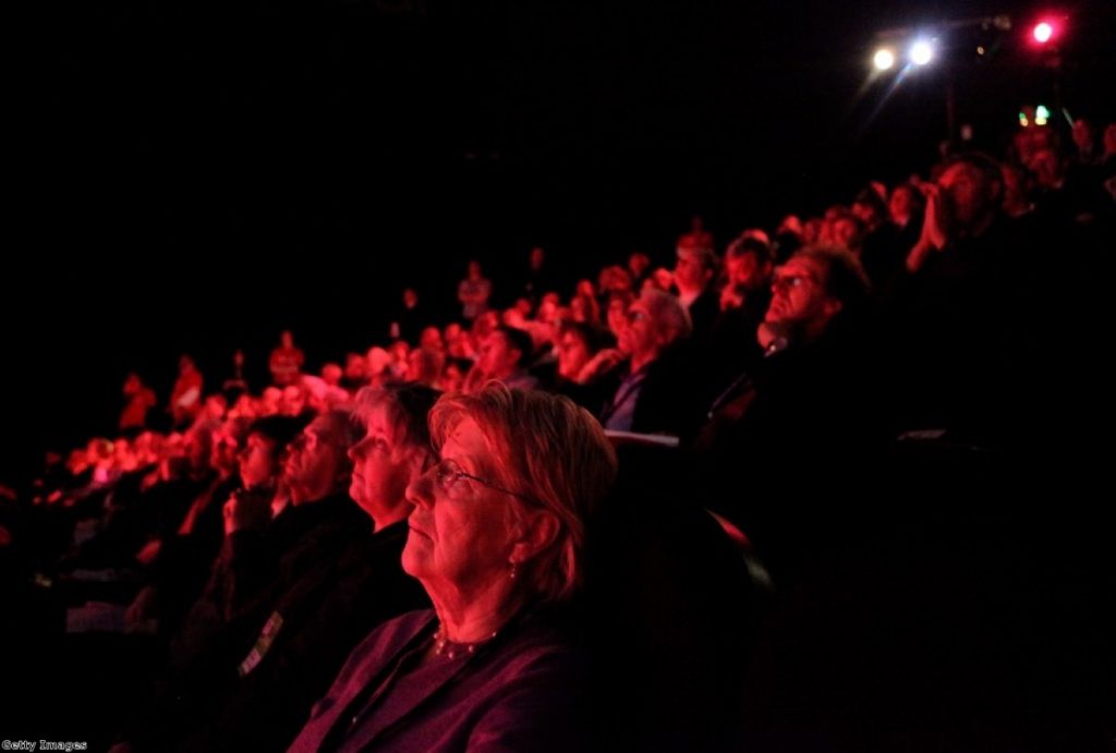 Scottish Labour delegates pay attention