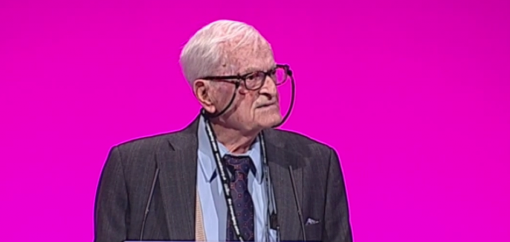 Harry Leslie Smith at the Labour conference yesterday