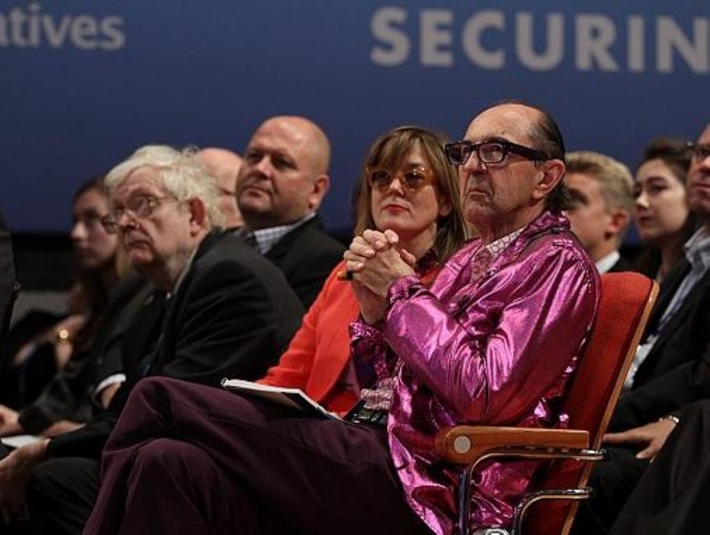 A flamboyantly dressed Tory delegate bucks the trend in Birmingham