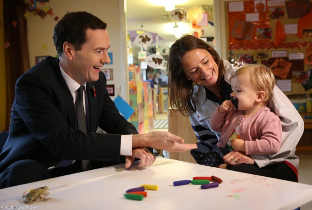 Hand it over: Osborne poses as the moral guardian of taxpayer money