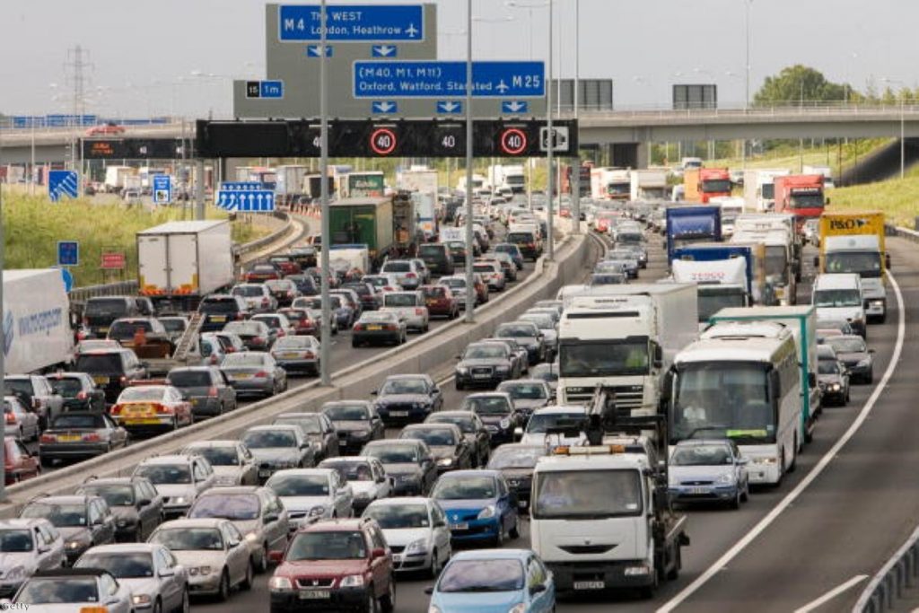 Repeated widening of the M25 motorway has failed to relieve congestion.
