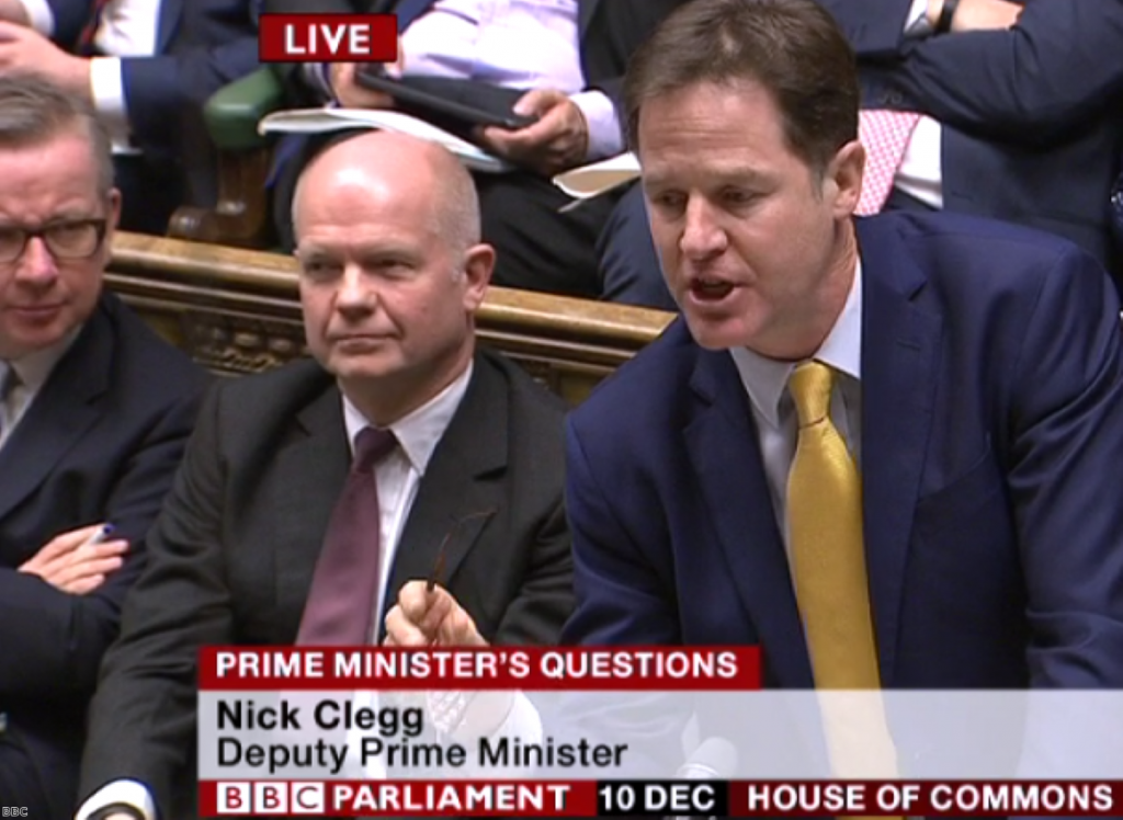 Nick Clegg: Like a battered hostage wheeled out in front of the cameras
