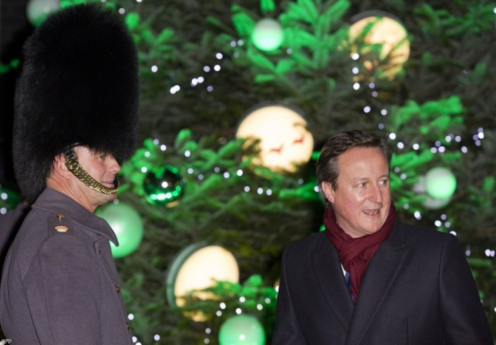 David Cameron celebrating the arrival of Christmas