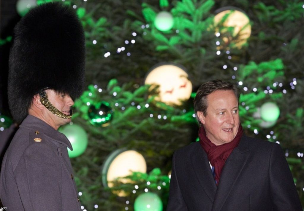 David Cameron celebrating the arrival of Christmas 