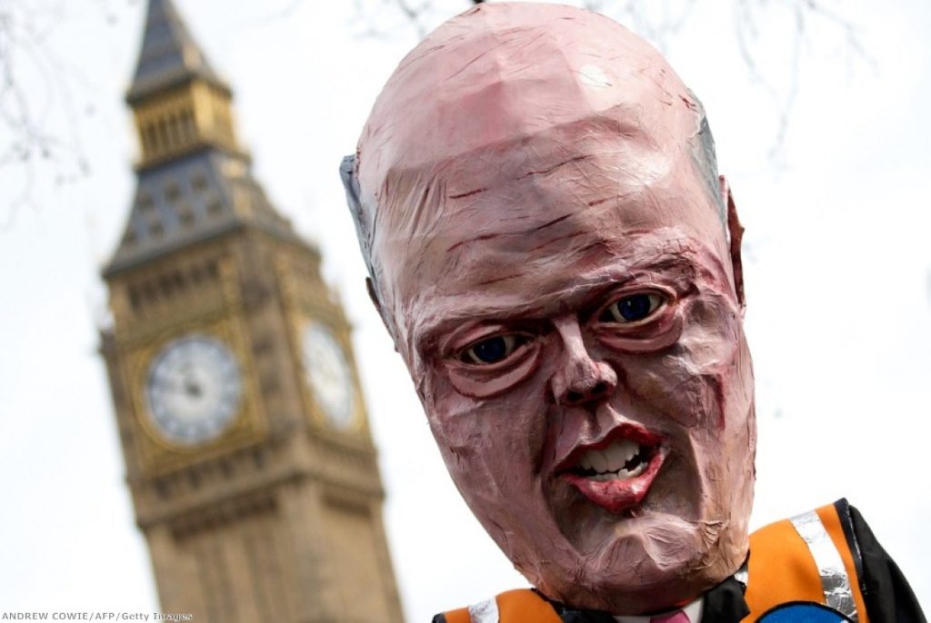Justice secretary Chris Grayling has acted to systematically blunt charities