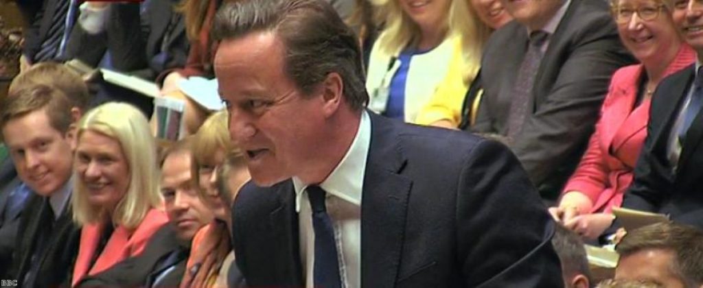 David Cameron: 'Ranting, sneering and gloating' throughout PMQs