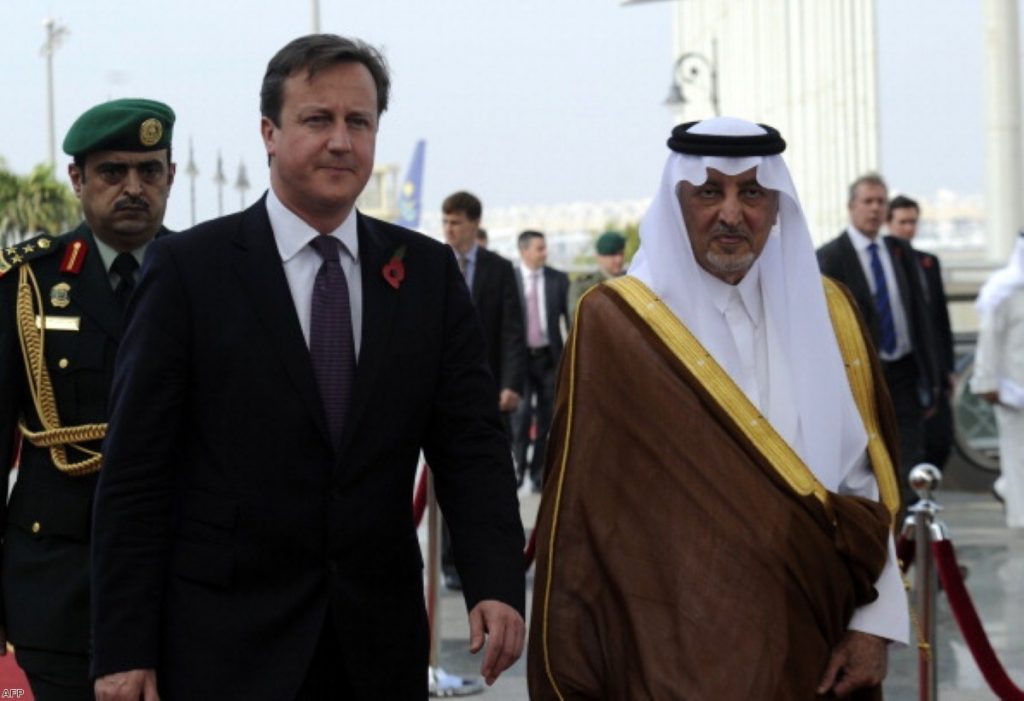 The prime minister is under pressure over the UK's relationship with Saudi Arabia
