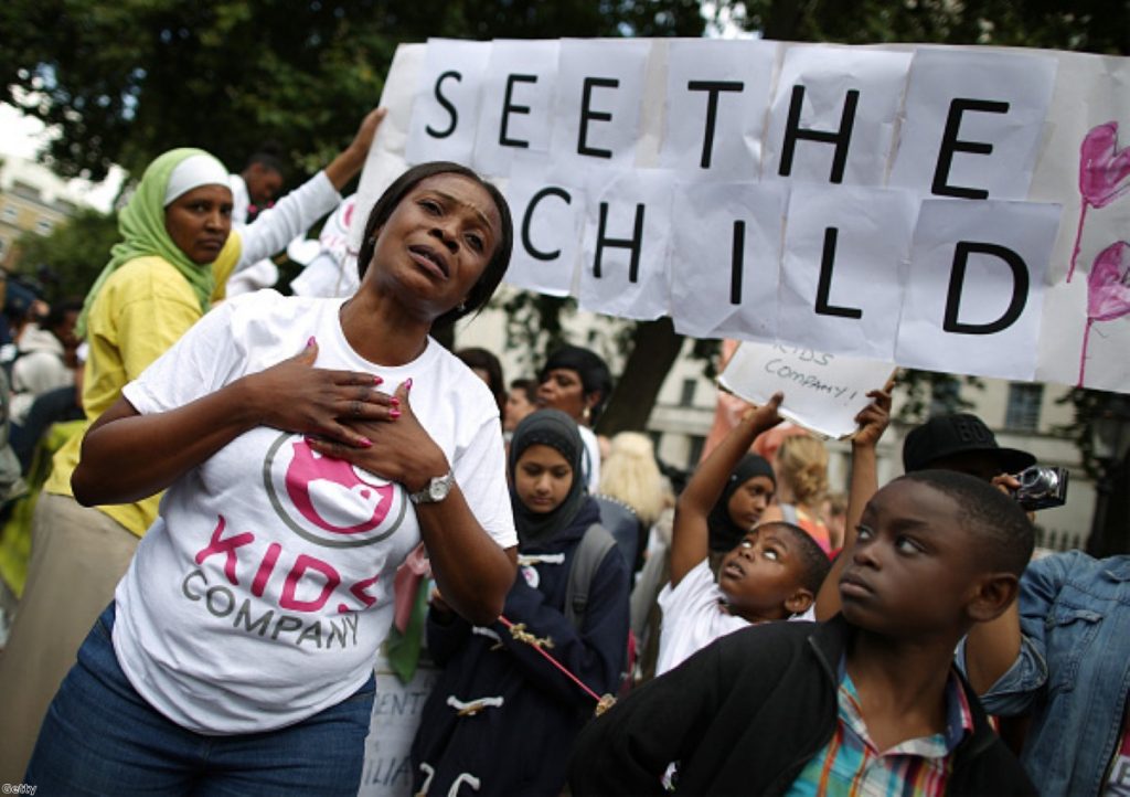 Former staff of Kids Company march on Downing Street