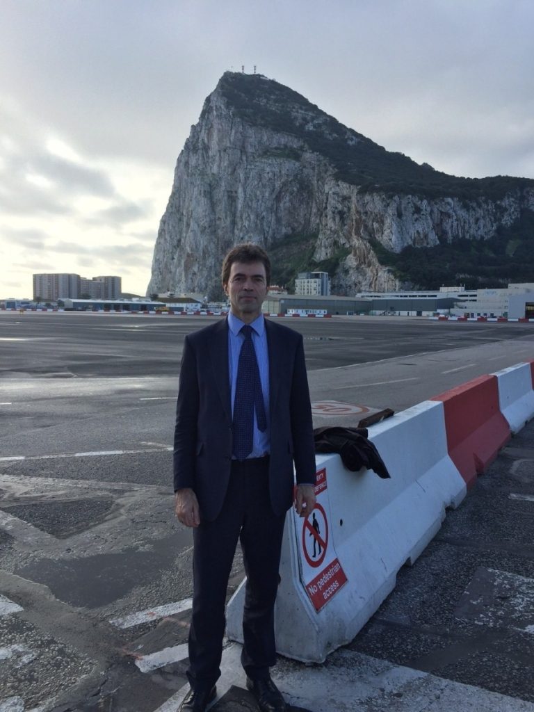 Tom Brake in Gibraltar, where Brexit poses serious risks to the local economy 