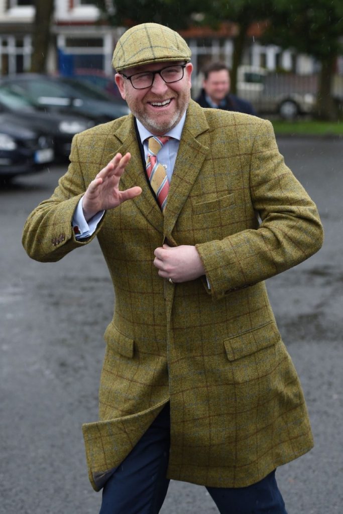 Paul Nuttall in Stoke yesterday. If the Ukip leader can