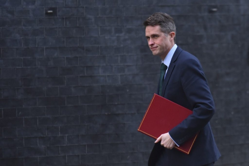 Gavin Williamson arrives at Downing Street to attend the weekly Cabinet meeting in February
