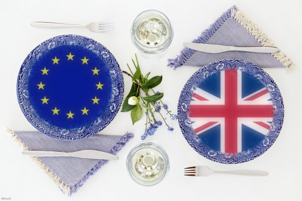 EU and UK over dinner: Rule-of-origin tests will make food exports increasingly complicated Copyright: iStock/FutroZen