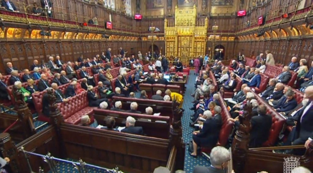 Peers in the House of Lords, London | Copyright: PA