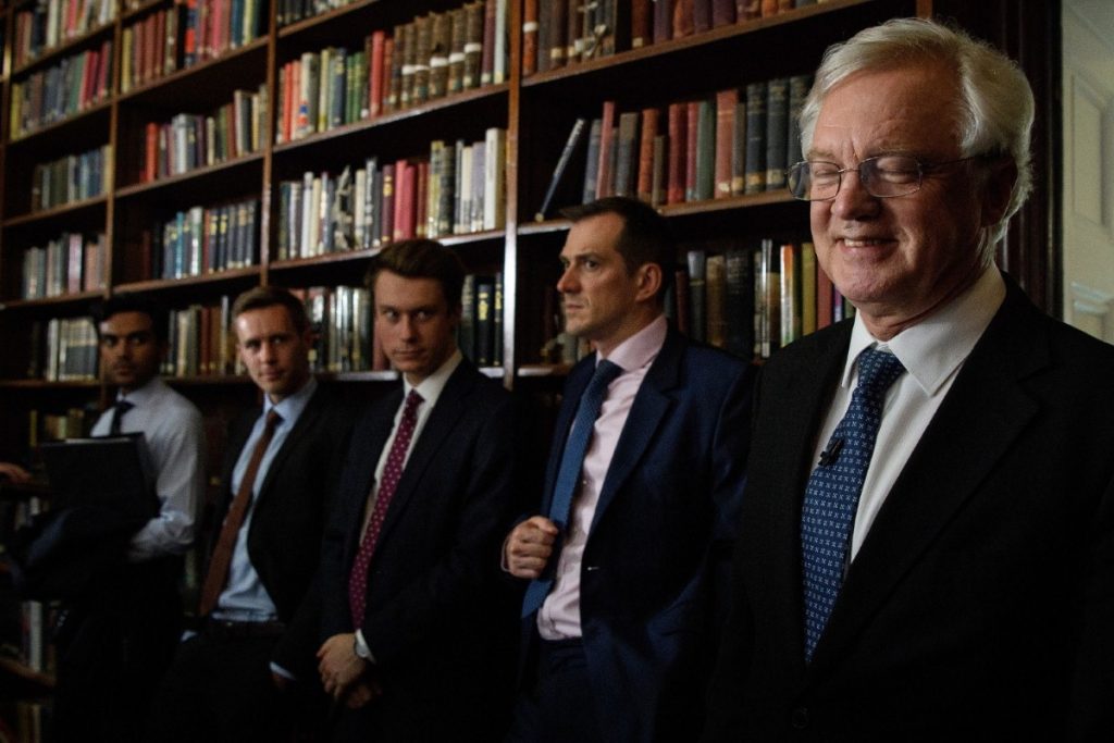 David Davis makes a speech on security cooperation last week. His mock-concession may ultimately make life more difficult for him.
