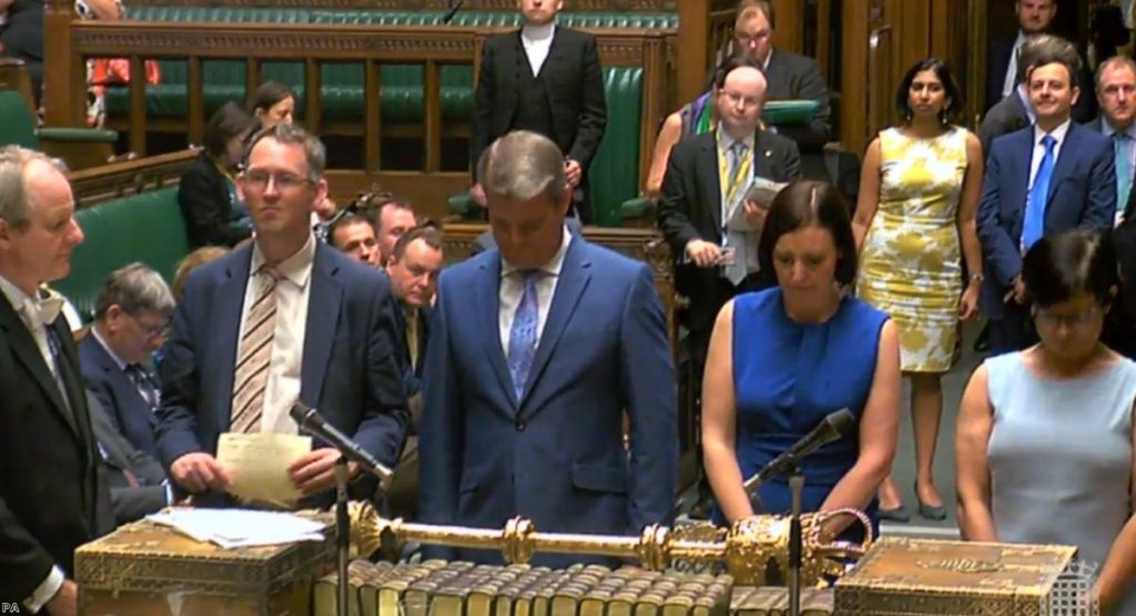 MPs in the House of Commons, London announce the vote in the Government's Brexit-linked Taxation Bill | Copyright: PA