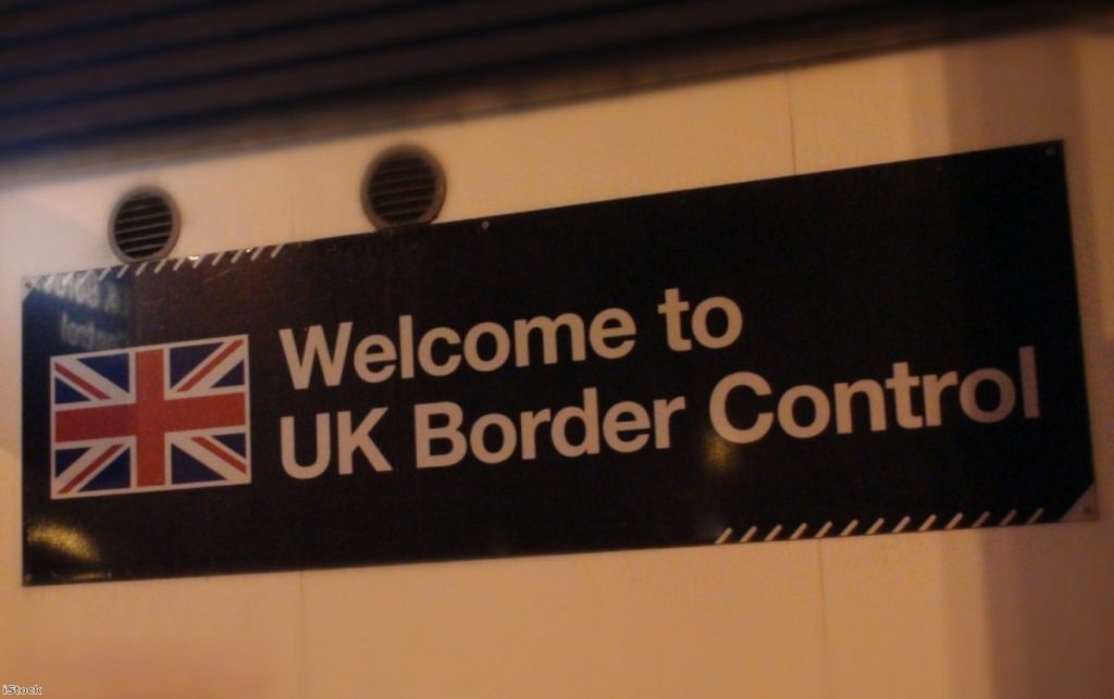 UK border control sign | Copyright: PA