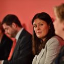Lisa Nandy during a recent Labour leadership hustings in Nottingham
