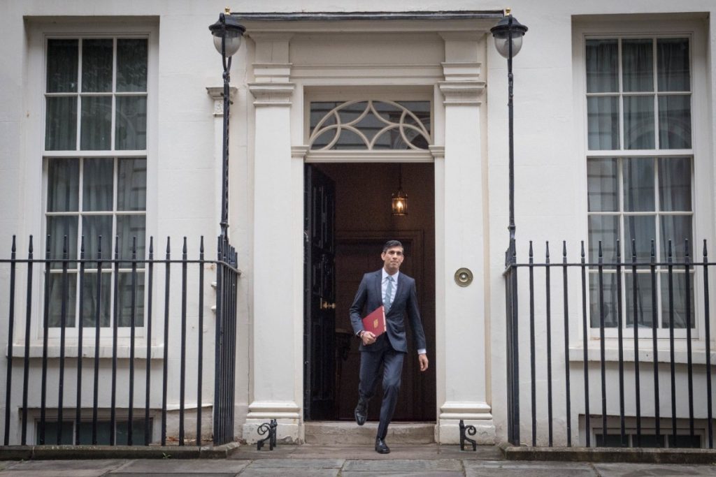 Rishi Sunak leaves No. 11 Downing Street ahead of his summer statement to Parliament (photo: Press Association)