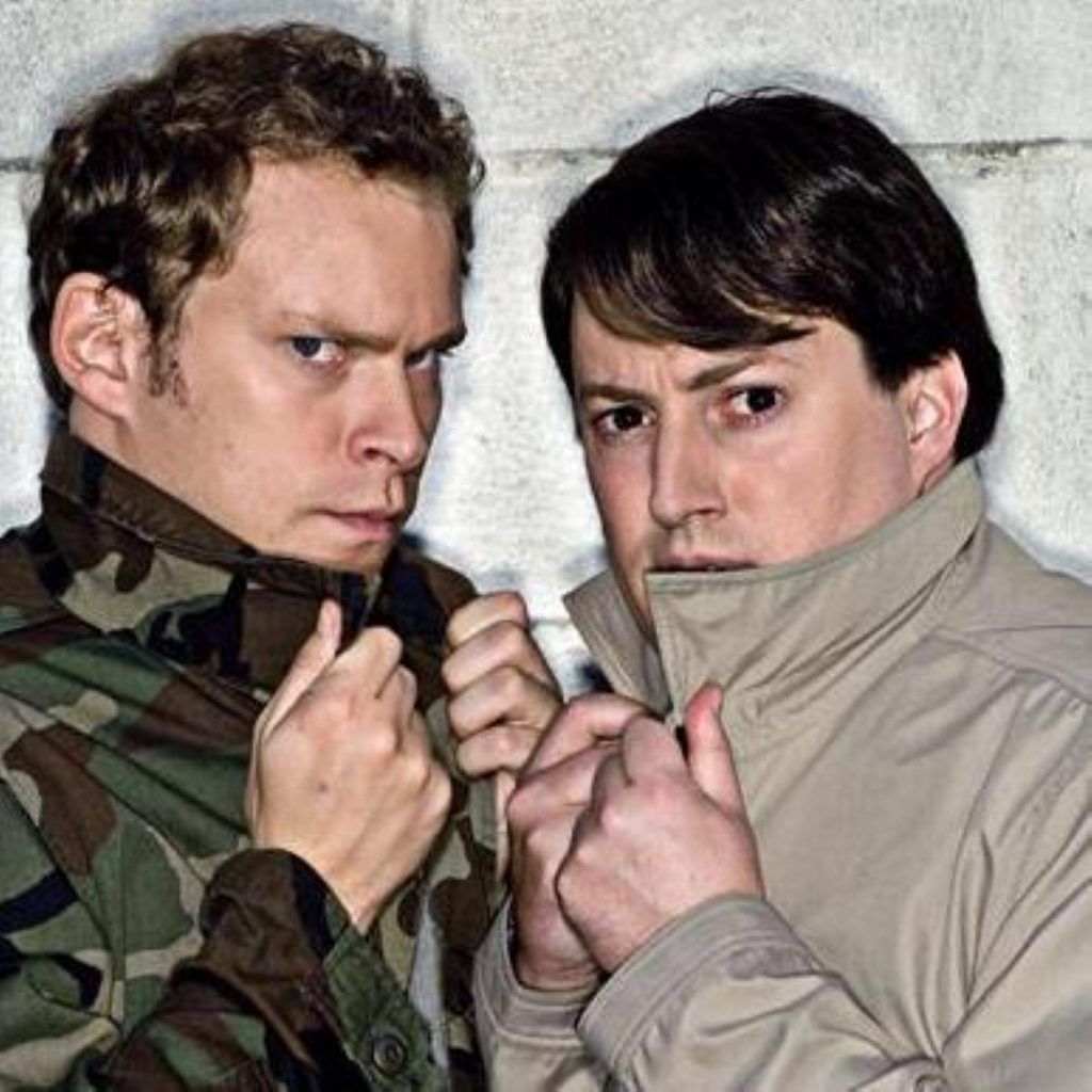 David Mitchell, right, appears on cult Channel 4 programme Peep Show