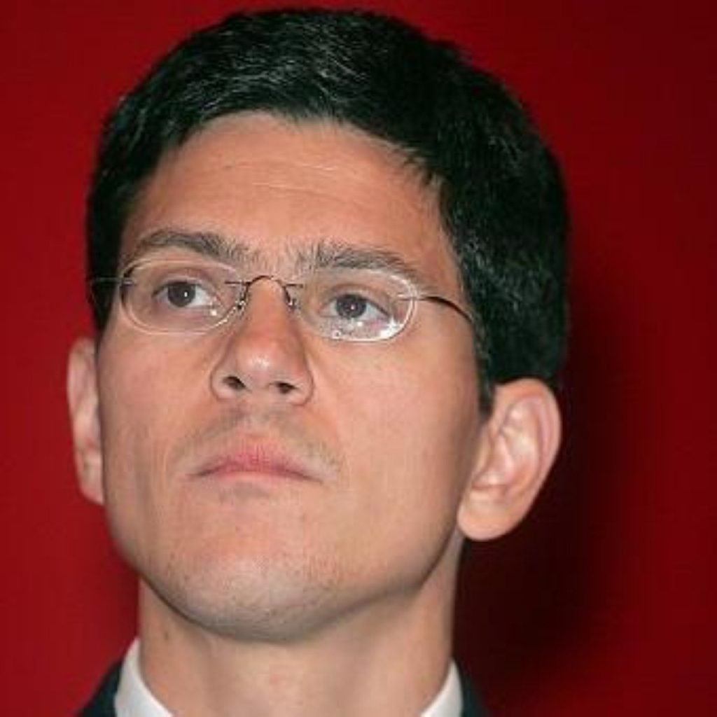 David Miliband has said the UK will support the process "practically and politically"