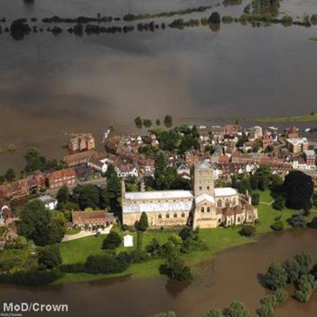 Tewkesbury suffered extensive damage in the summer 2007 floods