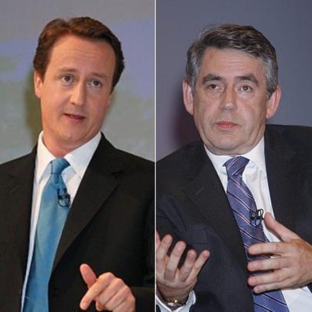 David Cameron is beating Gordon Brown in the polls