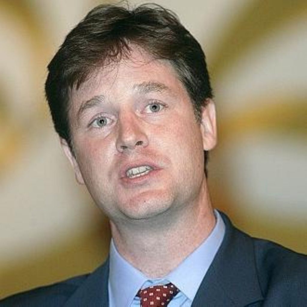Mr Clegg was speaking at the launch of the Lib Dem