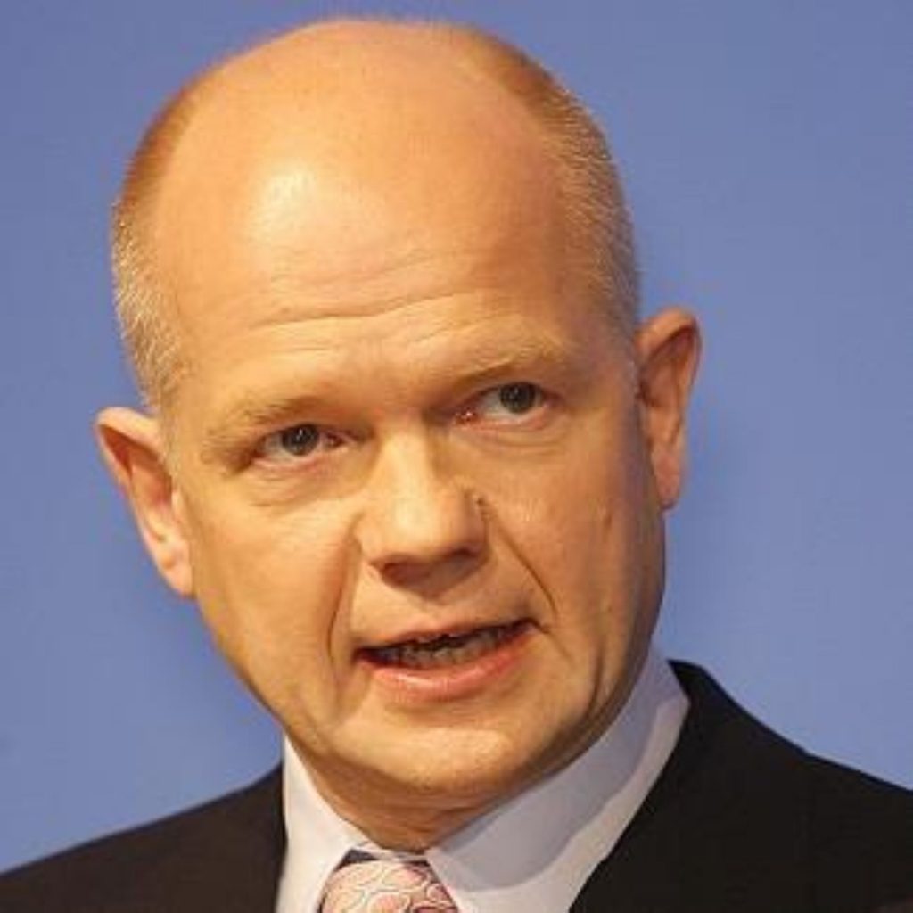 William Hague labels Labour "weak and washed-out"