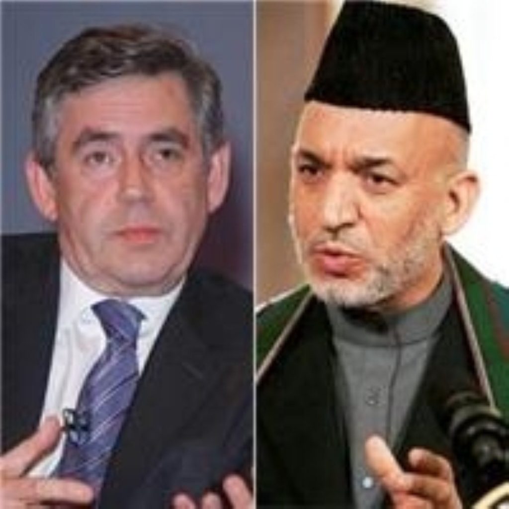 Brown and Karzai